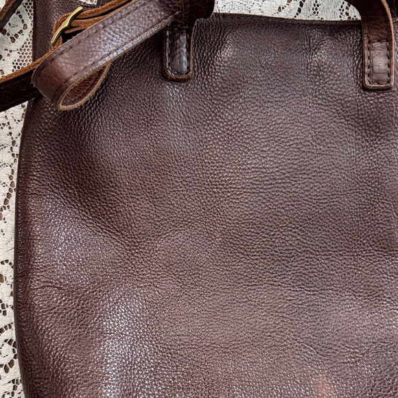 Portland leather goods, crossbody full tote, cold brew. - Picture 6 of 15